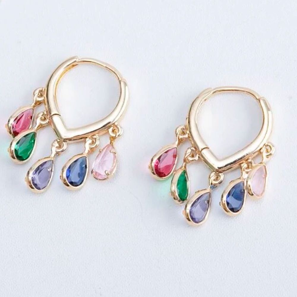 Crystal drop earrings N257
